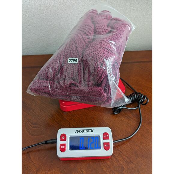 Members Mark Chenille Cardigan‎ Sweater M Raspberry Red Open Front Cutouts Soft - Picture 9 of 10